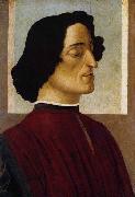 BOTTICELLI, Sandro Portrait of Giuliano de Medici oil painting